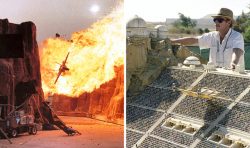 30 Fascinating Photos From Behind The Scenes Of Movies With Awesome Practical Effects