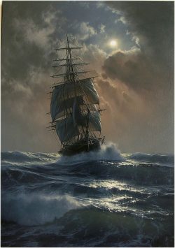 The ship,Marek Ruzyk, Oil, 2017