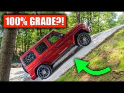 Mercedes G Wagen up a 45 degree slope