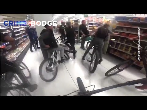 Bicycle Gang Assault Shoppers and Police Do Nothing