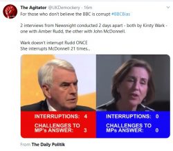 For those who don’t believe the BBC is corrupt #BBCBias

2 interviews from Newsnight condu ...
