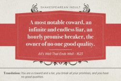 A most notable coward, an infinite and endless liar, an hourly promise breaker, the owner of no  ...