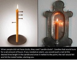 Candle alarm clocks