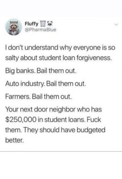 Bail them out, except the students