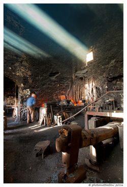 Possibly the last blacksmith in the world using water powered machinery, like the huge water ham ...