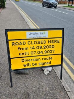 Council finally telling the truth on how long the roadworks will take.