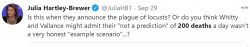 Julia Hateful-Bastard has just deleted this tweet, wonder why (367 deaths yesterday perhaps?)