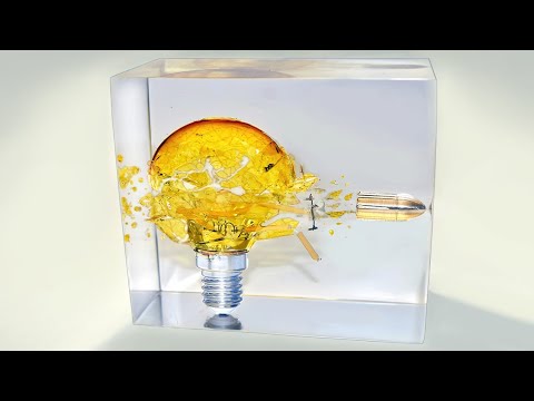 Bullet Through Electric Bulb- Slow Motion Epoxy Resin Art /Diorama – YouTube