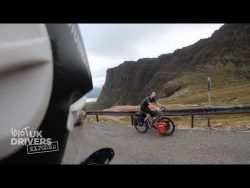 Friendly Cyclist up Bealach na Ba – Scottish Highlands – Caught on camera – Yo ...