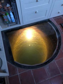 Kitchen built over a medieval water well