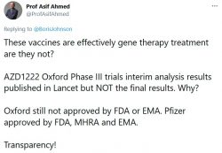 These vaccines are effectively gene therapy treatment are they not?