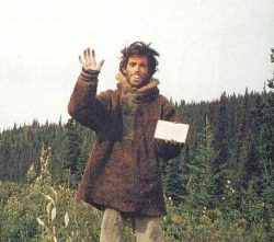 Chris McCandless’s last picture shortly before his death holding a note that read: “ ...