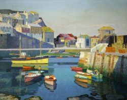 ‘Mevagissey, Cornwall’, by Stanley Royle, oil on canvas, 1960.