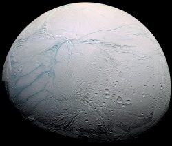 Saturn’s icy moon, Enceladus.