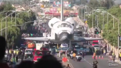 In 2012, NASA moved a space shuttle through city streets in LA to the California Science Center