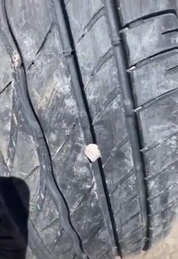 Get rocks out of your tires