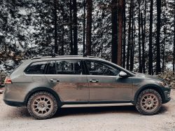 Sparco Wheels, Ko2 tires and a couple of inches lift and the golf alltrack has become the perfec ...