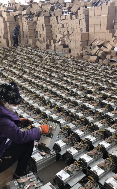 Chinese Bitcoin mine being packed up after ban
