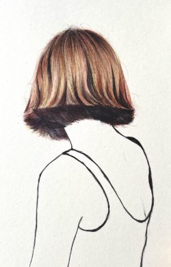 Hair by ball point pen
