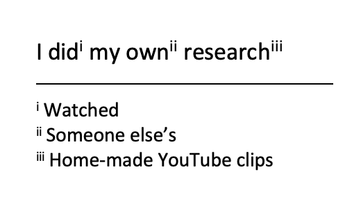 I did my own research