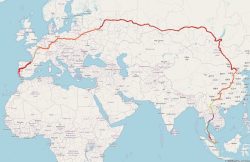 The longest possible train ride in the world