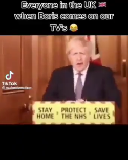 When Boris comes on TV
