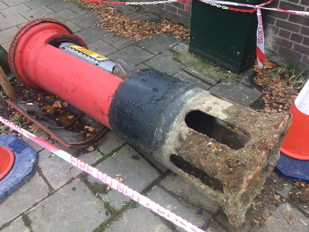 For anyone who ever wondered how deep a pillar box goes