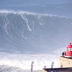 Surfs up at Nazare