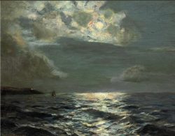 ‘The Clouded Moon, Off Falmouth.’ (1894) Until Albert Julius Olsson’s seascape ...