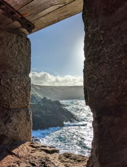 View from the crown engine house at Botallack