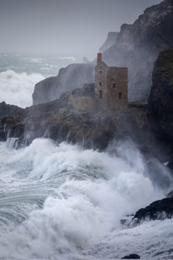 Crown Engine Houses in a storm