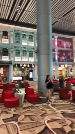 At Singapore’s airport you can slide to the terminal.