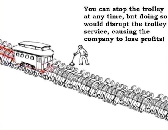 The corporate trolley car problem
