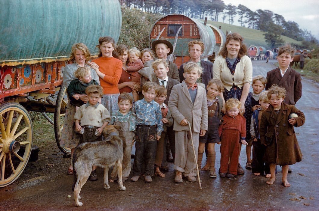 ‘Irish Traveller Family’, Killorglin, County Kerry, Ireland, 1954 a fascinating Kodachrome by In ...