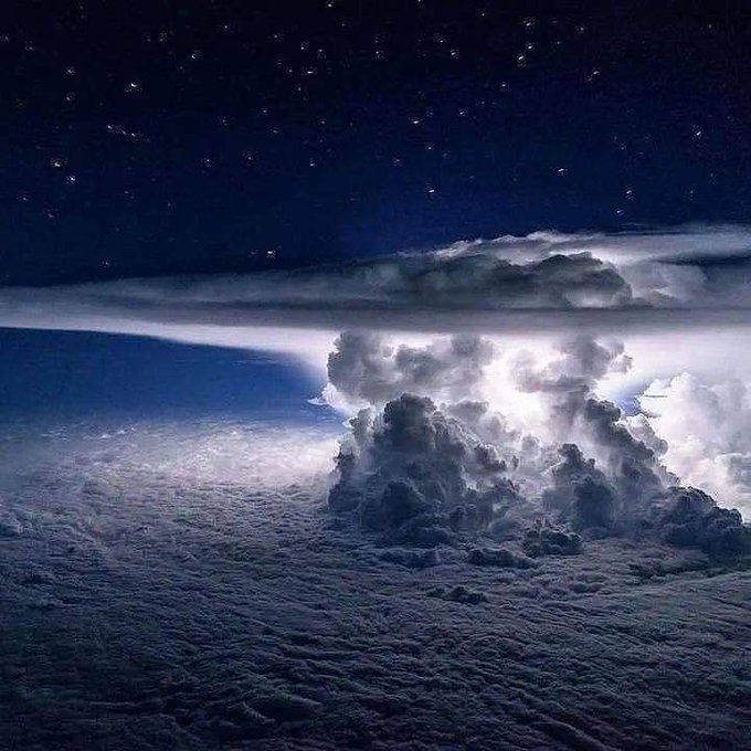 Thunderstorm from 37,000 feet