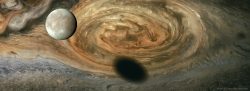 Europa casting its shadow onto Jupiter’s Great Red Spot: a multiple composite made from im ...