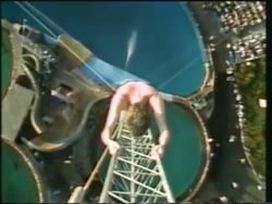 Rick Winters tied the world record for diving 172ft (52m) in 1983