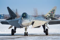 Su-57 “Felon” showing off it’s articulation