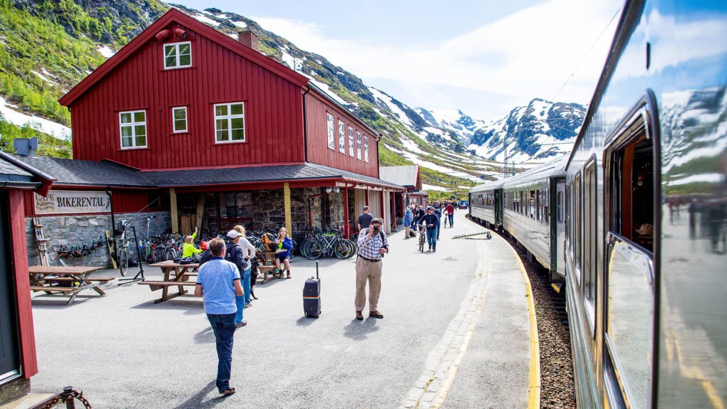 The Flåm Railway has been described as one of the most beautiful train journeys in the world and ...