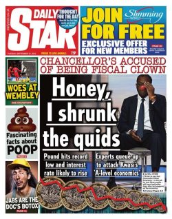 Headline writers for the Star are on the ball