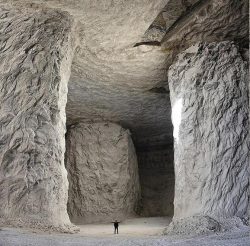 Huge salt mines