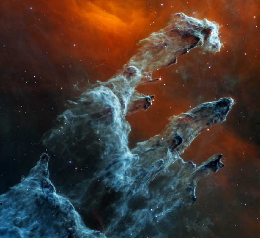 Pillars of creation in the Eagle Nebula