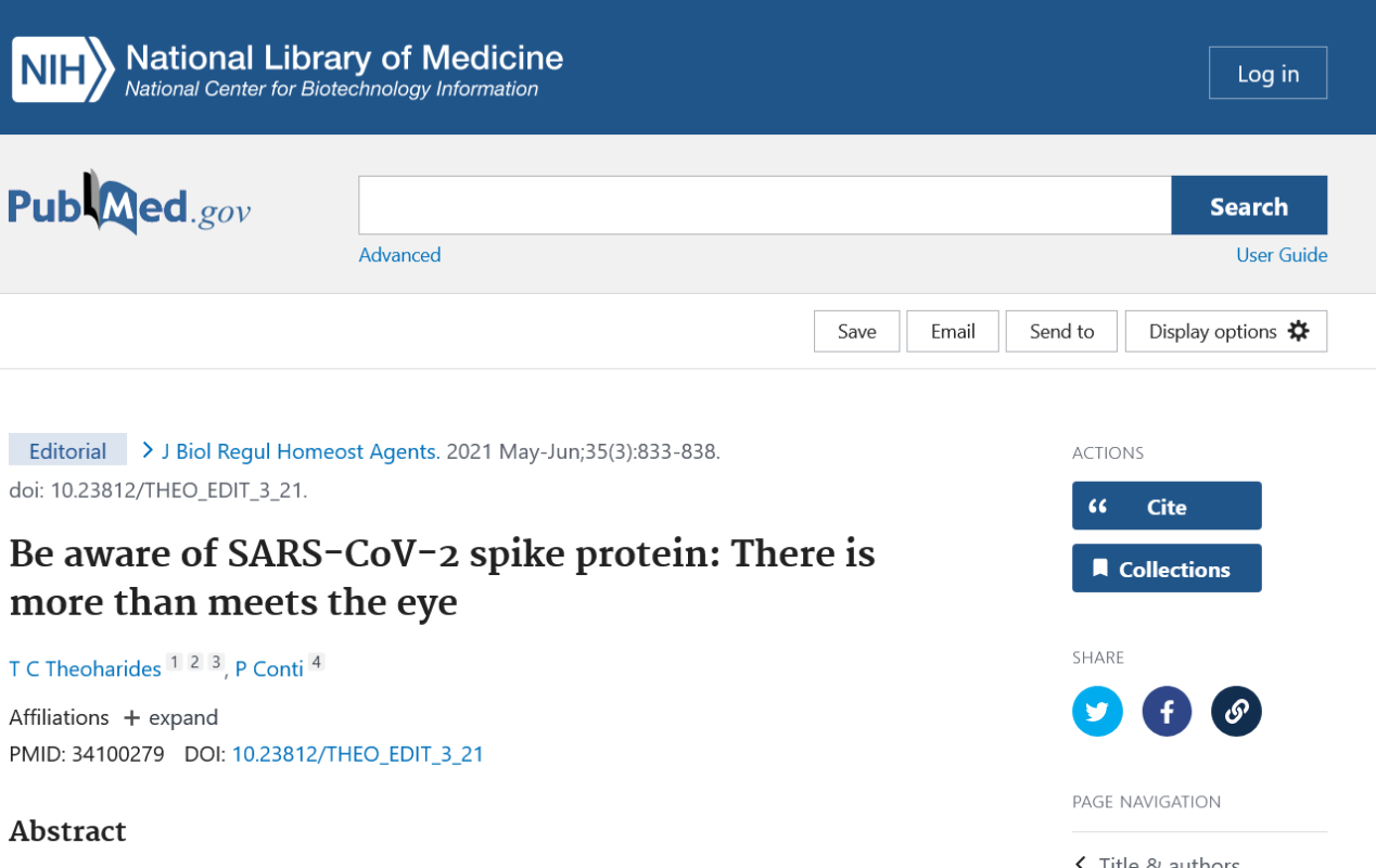Be aware of SARS-CoV-2 spike protein: There is more than meets the eye