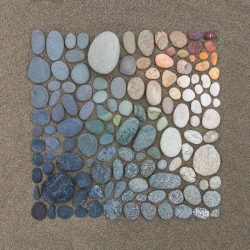 Coloured stones and pebbles