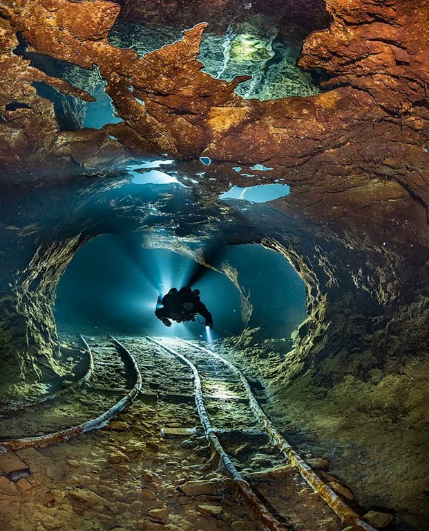 There’s a dive site hidden in the heart of Slovakia with miles of flooded excavated tunnel ...