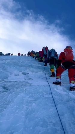 The staggering number of people trying to summit Mt. Everest