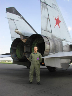 Just to give you an idea of how large the MIG-25 engines are.