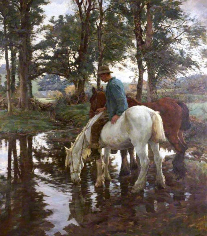 The Drinking Place
By : Stanhope Alexander Forbes (1857-1947)
British artist