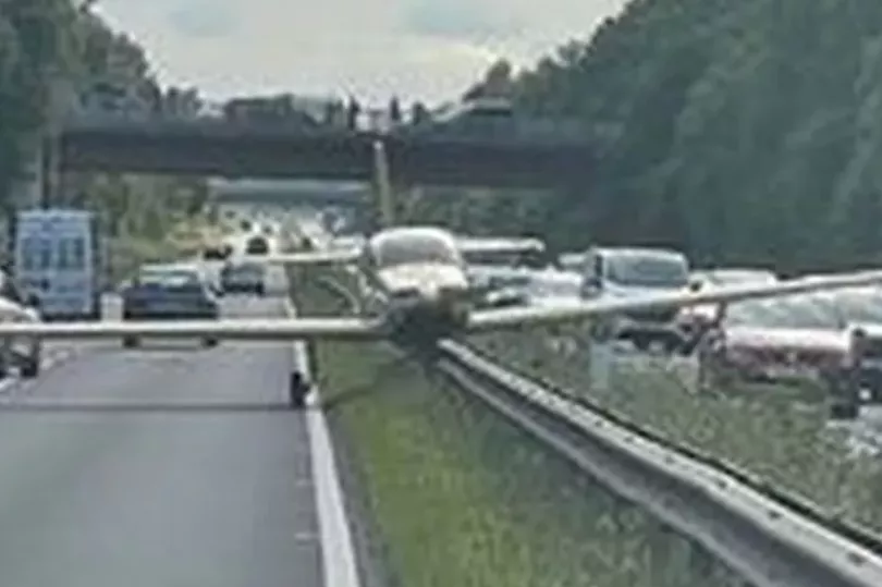 Plane forced into emergency landing on busy UK dual carriageway during rush hour