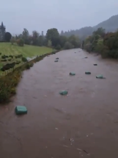Parts of Scotland have seen intense rain overnight. We think this was taken from the bridge abov ...